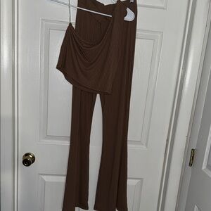 Comfy brown two piece set